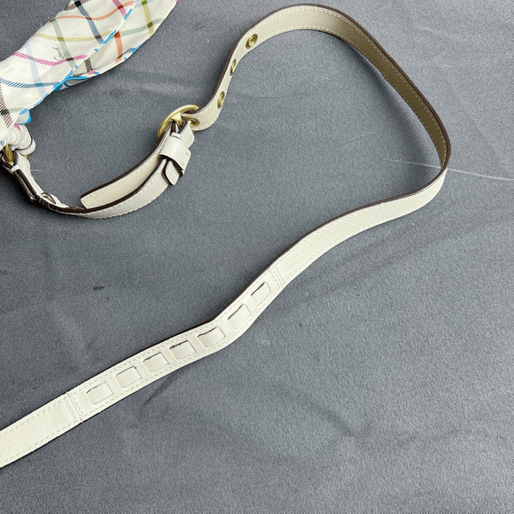 Coach vintage Bleecker Signature Jenny Khaki White jacquard Leather crossbody ba - Picture 11 of 12